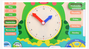 Montessori Wooden Toys Preschool Educational Teaching - A super-recommended clock toy by the seller, superb design, not only the clock cognition but also the season, month, weather, etc.7â