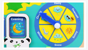 Montessori Wooden Toys Preschool Educational Teaching - A super-recommended clock toy by the seller, superb design, not only the clock cognition but also the season, month, weather, etc.4