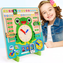 Load image into Gallery viewer, Montessori Wooden Toys Preschool Educational Teaching - A super-recommended clock toy by the seller, superb design, not only the clock cognition but also the season, month, weather, etc.