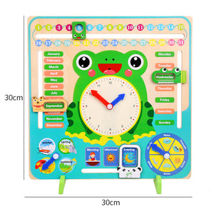 Montessori Wooden Toys Preschool Educational Teaching - A super-recommended clock toy by the seller, superb design, not only the clock cognition but also the season, month, weather, etc.6
