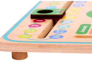 Montessori Wooden Toys Preschool Educational Teaching - A super-recommended clock toy by the seller, superb design, not only the clock cognition but also the season, month, weather, etc.3