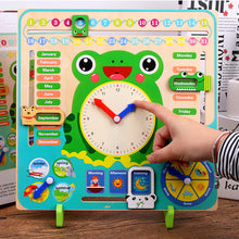 Load image into Gallery viewer, Montessori Wooden Toys Preschool Educational Teaching - A super-recommended clock toy by the seller, superb design, not only the clock cognition but also the season, month, weather, etc.8