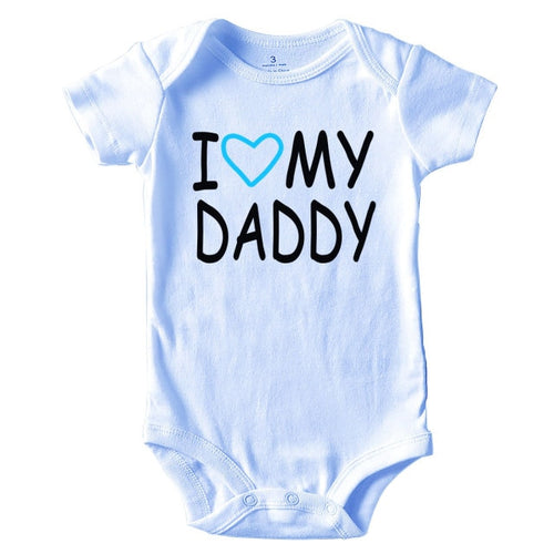 Baby Romper Love Daddy Blue - Baby Clothes. Material: Cotton. Season: Four Seasons. Gender: Unisex. Age Range: 3-24m. Pattern Type: Letter. Department Name: Baby. 