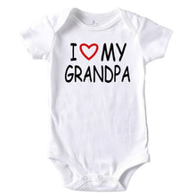 Load image into Gallery viewer, Baby Romper Love Grandpa White - Unisex Baby Clothes. Material: Cotton. Season: Four Seasons. Gender: Unisex. Age Range: 3-24mPattern Type: Letter. Department Name: Baby