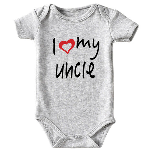 Baby Romper Love Uncle Grey - Cheap Baby Boy Clothes. Material: Cotton Season: Four Seasons Gender: Unisex Age Range: 3-24m Pattern Type: Letter Department Name: Baby