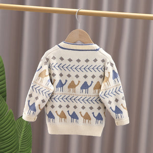 Autumn Kids Sweater - Whole Pullover Baby Clothes. Style: Casual Sleeve Style: Regular Sleeve Length(cm): Full Size: 80-90-100-110-120 Season: Winter, Autumn Material: Nylon, Cotton3