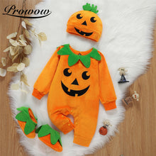 Load image into Gallery viewer, Pumpkin Grimace Halloween Baby Romper