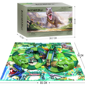 Children Track Racing Simulation Animal Dinosaur Toy - Applicable age: 3 years old 4 years old 5 years old 6 years old 7 years old 8 years old 9 years old Applicable gender: 1