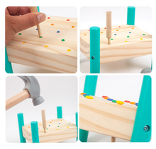 Load image into Gallery viewer, Montessors Nail Toy P.65 Hammer Table7