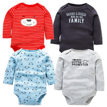 Load image into Gallery viewer, 4 PCS/LOT Cotton Baby Bodysuit Long Sleeve from Laudri Shop15