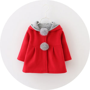 Baby Girls Coat Winter-Spring - Baby Tweed Jackets RED