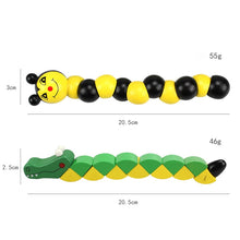 Load image into Gallery viewer, Montessori Educational Fun Thread Wooden Toy Shape Cognize Worm