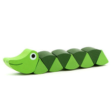 Load image into Gallery viewer, Montessori Educational Fun Thread Wooden Toy Shape Cognize Worm