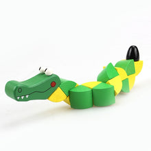 Load image into Gallery viewer, Montessori Educational Fun Thread Wooden Toy Shape Cognize Worm from Laudri Shop 