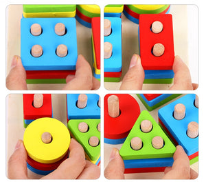 Montessori Geometric Shapes for Early Learning Exercise Hands-on ability from Laudri Shop 