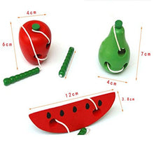 Load image into Gallery viewer, Montessori Educational Fun Thread Wooden Toy Shape Cognize Worm