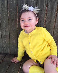 Baby Spring/Autumn Cardigan from Laudri Shop yellow