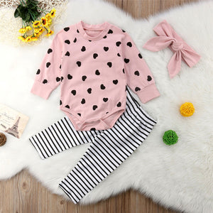 Baby Girl Bodysuit Striped Pants - Baby Clothing Sets Unisex3