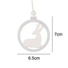 Load image into Gallery viewer, 3PCS/lot Silver White Deer Snowflake Wooden Christmas Pendants Decorations from Laudri Shop 