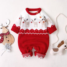 Load image into Gallery viewer, Baby Girls Long Sleeve Christmas Romper from Laudri Shop red