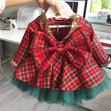 Load image into Gallery viewer, Elegant Princess Dress for Christmas Material: Cotton &amp; Polyester. Dresses Length: Above Knee, Mini. Sleeve Style: REGULAR. Collar: O-neck. Sleeve Length(cm): Full4