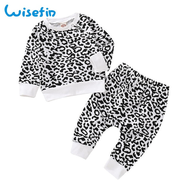 Leopard Baby Clothing Set Winter