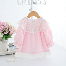 Load image into Gallery viewer, Lace Embroidery Baby Dress Pink - Baby Girl Outfit Sets3