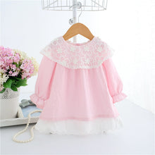 Load image into Gallery viewer, Lace Embroidery Baby Dress Pink - Baby Girl Outfit Sets7