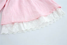 Load image into Gallery viewer, Lace Embroidery Baby Dress Pink - Baby Girl Outfit Sets5