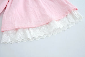 Lace Embroidery Baby Dress Pink - Baby Girl Outfit Sets5