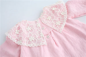 Lace Embroidery Baby Dress Pink - Baby Girl Outfit Sets12