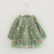 Load image into Gallery viewer, Long Sleeve Princess Dress in Green