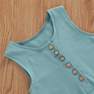 Sleeveless Baby Romper Green - Forest Green Baby Romper5