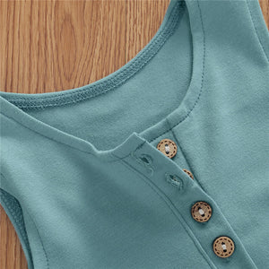 Sleeveless Baby Romper Green - Forest Green Baby Romper4