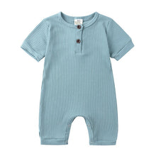 Load image into Gallery viewer, Summer Baby Romper - Baby Rompers Unisex. Material: Cotton Gender: Unisex Age Range: 3-24mPattern Type: Solid Collar: O-Neck Item Type: Rompers11