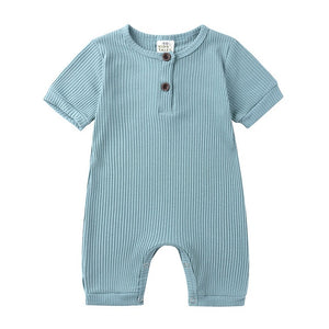 Summer Baby Romper - Baby Rompers Unisex. Material: Cotton Gender: Unisex Age Range: 3-24mPattern Type: Solid Collar: O-Neck Item Type: Rompers11
