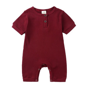 Summer Baby Romper - Baby Rompers Unisex. Material: Cotton Gender: Unisex Age Range: 3-24mPattern Type: Solid Collar: O-Neck Item Type: Rompers4