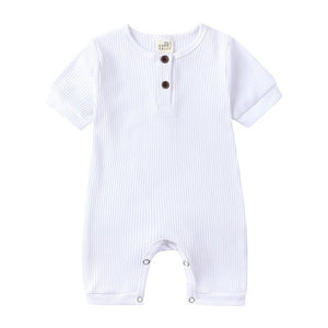 Summer Baby Romper - Baby Rompers Unisex. Material: Cotton Gender: Unisex Age Range: 3-24mPattern Type: Solid Collar: O-Neck Item Type: Rompers5
