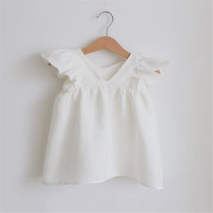 A-line Baby Girl Dress - Baby Girl Clothes | Laudri Shop white