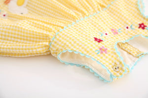 Sleeveless Yellow Dress Duck Pattern - Toddler Dress Pattern Free. Age Range: 9m-6 years old. Pattern Type: Animal. Sleeve Length(cm): Short. Decoration: Lace.2