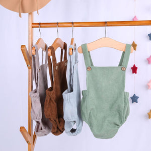 Sleeveless Baby Romper Green - Cheap baby clothes1