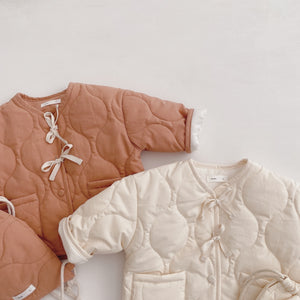 Autumn Winter Girls Coat Beige Backpack - Baby Girl Coat. Age Range: 9m-3 years old Season: Winter, Autumn, Spring Material: CottonFabric Type: Worsted.8