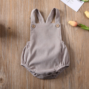 Unisex Baby Romper Gray - Baby Neutral Clothes
