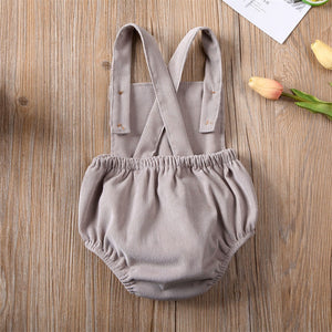 Unisex Baby Romper Gray - Baby Neutral Clothes2