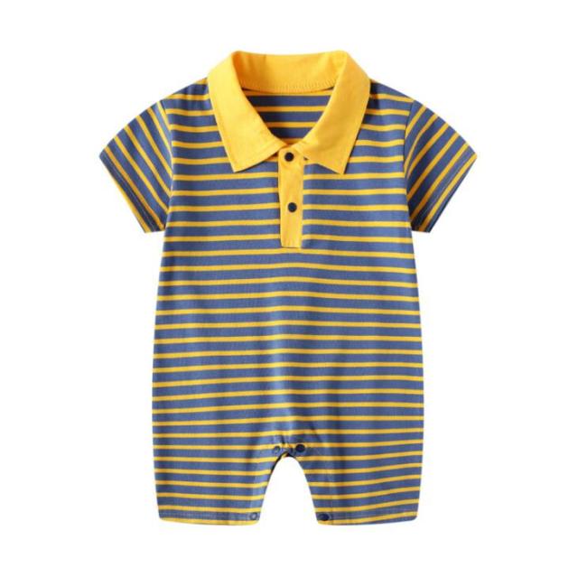 Short Sleeve Baby Romper Yellow - Yellow Romper Baby Boy