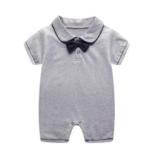 Load image into Gallery viewer, Short Sleeve Baby Romper Grey - Grey Onesie Baby Boy