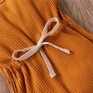 Cotton Romper Elastic Band Orange - Orange Romper Jumpsuit5