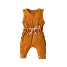 Load image into Gallery viewer, Cotton Romper Elastic Band Orange - Orange Romper Jumpsuit3