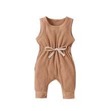 Load image into Gallery viewer, Cotton Romper Elastic Band Brown - Baby Clothing
