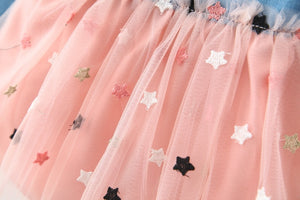 Tulle Baby Girl Dress Pink - Baby Girl Tulle Dress. Age Range: 6-24mPattern Type: Print Sleeve Length(cm): Full Material Composition: cotton & polyester.5